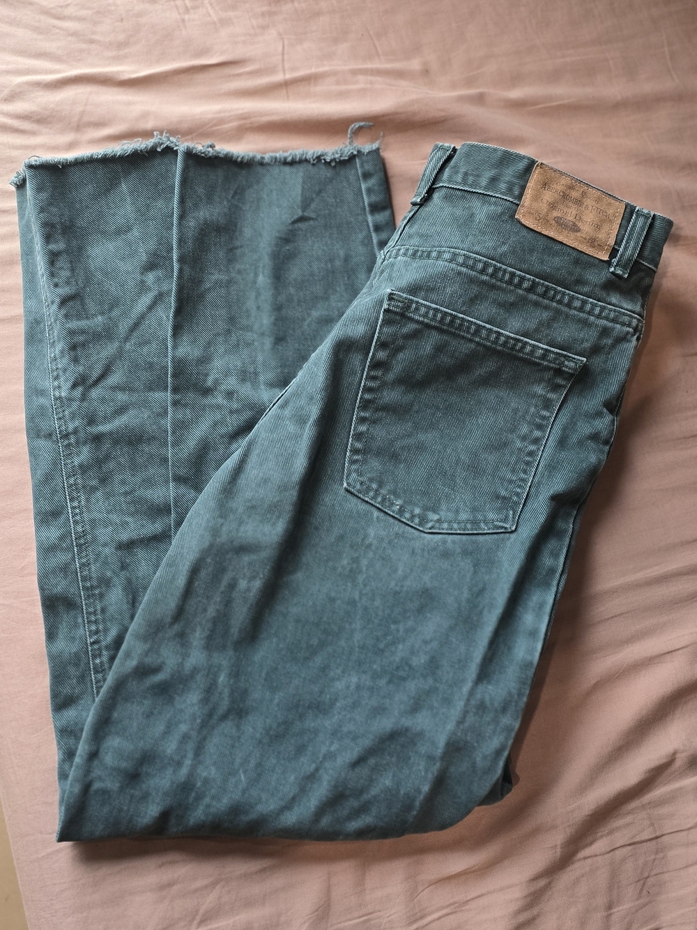 Abercrombie & Fitch Vintage Teal Green Denim Jeans